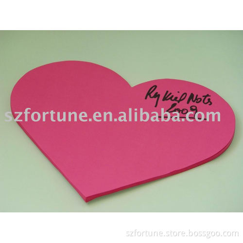 Heart shape sticky notepads